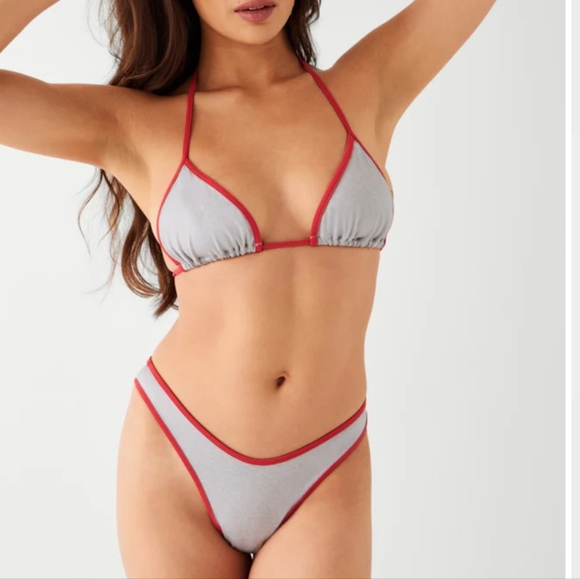 New!Frankies‎ Bikini Nick Triangle Halter Bikini Top - Picture 5 of 10